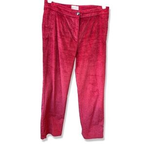 SEZANE Emilie Corduroy Pants Burgundy Red